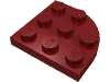 Деталь LEGO Пластина круглая угловая 3 x 3, Темно-красный
