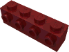 Деталь LEGO Кирпичик специальный 1 x 4, с 4 штырьками на одной стороне, Темно-красный