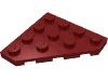 Деталь LEGO Пластина-клин 4 x 4, со срезанным углом, Темно-красный