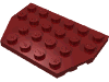 Деталь LEGO Пластина-клин 4 x 6, со срезанными углами, Темно-красный