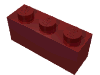 Набор LEGO Brick 1 x 3, Темно-красный