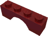 Деталь LEGO Кирпичик-арка 1 x 4, Темно-красный