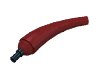 Деталь LEGO Dinosaur Tail / Neck Base Section with Black Pin, Темно-красный