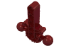 Деталь LEGO Bionicle Hips / Lower Torso with 2 Ball Joints and 7 Tooth Half Gear, Темно-красный