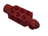 Деталь LEGO Technic Brick Special 2 x 3 with Pin Holes, Rotation Joint Ball Half [Vertical Side], Rotation Joint Socket, Темно-красный