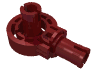 Деталь LEGO Technic Rotation Joint Ball Loop with Two Perpendicular Pins with Friction, Темно-красный