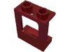Деталь LEGO Window 1 x 2 x 2 Plane, Single Hole Top and Bottom for Glass, Темно-красный