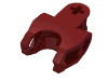 Деталь LEGO Technic, Axle Connector 2 x 3 with Ball Socket, Closed Sides, Squared Ends, Темно-красный