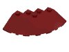 Деталь LEGO Brick Round Corner 6 x 6 with 33° EdgeSlope and Facet Cutout, Темно-красный