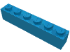Деталь LEGO Кирпичик 1 x 6, Темно-лазурный