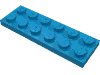 Деталь LEGO Пластина 2 x 6, Темно-лазурный