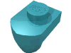 Деталь LEGO Plate Special 1 x 1 with Vertical Tooth, Средне-лазурный