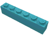 Деталь LEGO Кирпичик 1 x 6, Средне-лазурный