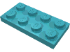 Деталь LEGO Пластина 2 x 4, Средне-лазурный