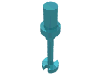 Деталь LEGO Bar 3L with Handle, Stop Ring and Side Stops (Minifig Ski Pole), Средне-лазурный