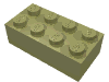 Деталь LEGO Кирпичик 2 x 4, Оливковый