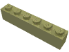 Деталь LEGO Кирпичик 1 x 6, Оливковый