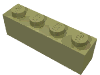 Деталь LEGO Кирпичик 1 x 4, Оливковый