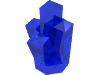 Деталь LEGO Rock 1 x 1 Crystal 5 Point, Прозрачный темно-синий