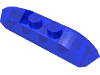 Деталь LEGO Brick Curved 1 x 4 with Sloped Ends and Two Top Studs, Прозрачный темно-синий