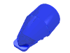 Деталь LEGO Windscreen 7 x 4 x 2 Round Extended Front Edge, Прозрачный темно-синий
