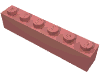 Набор LEGO Brick 1 x 6, Sand Red