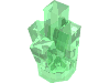 Деталь LEGO Rock 1 x 1 Crystal 5 Point, Прозрачный зеленый