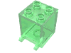 Набор LEGO Box 2 x 2 x 2 [Hollow Studs], Прозрачный зеленый