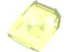 Деталь LEGO Brick Curved 2 x 2 Lip, No Studs, Прозрачный ярко-зеленый