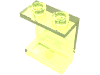 Набор LEGO Panel 1 x 2 x 2 [Hollow Studs], Прозрачный ярко-зеленый