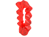 Деталь LEGO Minifig Sword - Double Chi Blade Serrated with Bar Holder, Прозрачный красный