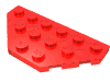 Набор LEGO Wedge Plate 3 x 6 Cut Corners, Прозрачный красный