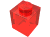 Деталь LEGO Кирпичик 1 x 1, Прозрачный красный