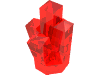 Деталь LEGO Rock 1 x 1 Crystal 5 Point, Прозрачный красный