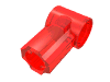 Деталь LEGO Technic Axle and Pin Connector Angled #1, Прозрачный красный