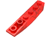 Деталь LEGO Скос изогнутый перевёрнутый 6 x 1, Прозрачный красный