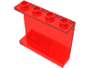Деталь LEGO Панель 1 x 4 x 3, Прозрачный красный