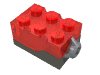 Набор LEGO Light Brick 2 x 3 x 1.333 - Trans-Red Top - Red LED, Прозрачный красный