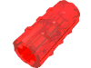 Деталь LEGO Technic Axle Connector Ridged [with x Hole x Orientation], Прозрачный красный