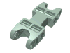Деталь LEGO Technic Axle and Pin Connector 2 x 5 with Two Ball Joint Sockets, Песочно-зеленый