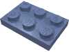 Деталь LEGO Пластина 2 x 3, Песочно-синий