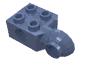 Деталь LEGO Кирпичик специальный Technic 2 x 2, с отверстием под штифт, половина шарового шарнира, боковая вертикальная, Песочно-синий