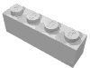 Набор LEGO Brick 1 x 4, Chrome Silver
