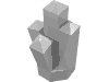 Набор LEGO Rock 1 x 1 Crystal 5 Point, Chrome Silver