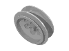 Набор LEGO Wheel 62.4 x 20 with Extended Axle Stem, Chrome Silver