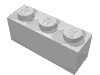 Набор LEGO Brick 1 x 3, Chrome Silver