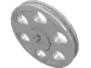 Набор LEGO Technic Wedge Belt Wheel [aka Pulley], Chrome Silver