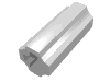 Набор LEGO Technic Axle Connector Smooth [with x Hole + Orientation], Chrome Silver