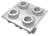 Набор LEGO Hinge Brick 2 x 2 Top Plate Thin, Chrome Silver