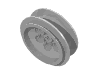 Набор LEGO Wheel 62.4 x 20 with Flush Axle Stem, Chrome Silver